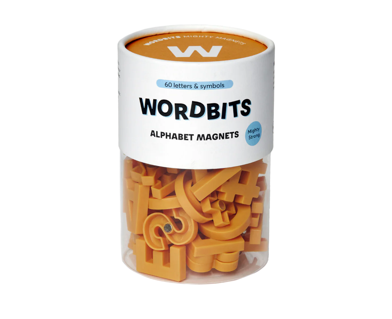 Alphabet Magnets in Mustard