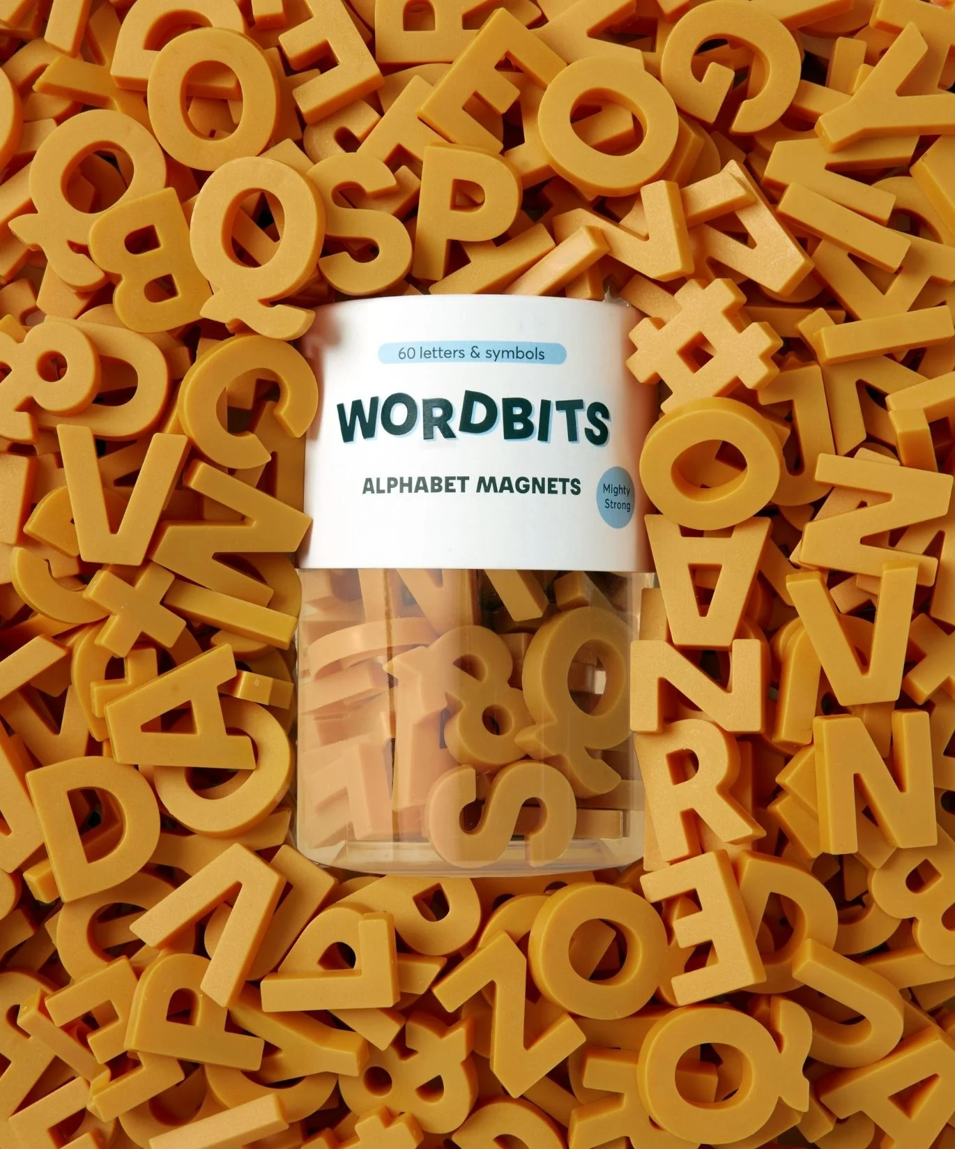 Alphabet Magnets in Mustard - Image 2