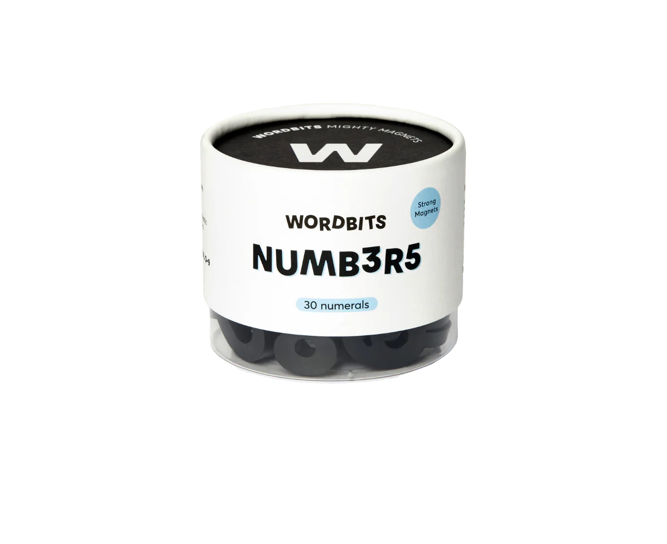Number Magnets in Black